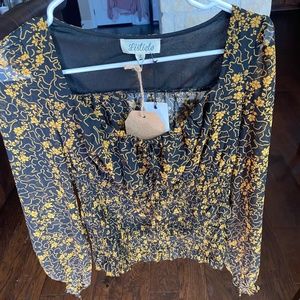 Floral Print Smocked Top